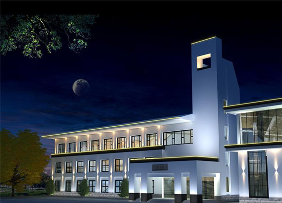 谢园夜景效果图