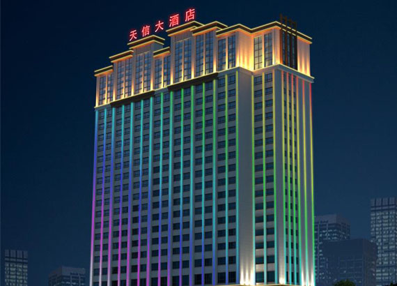 天信酒店夜景亮化方案3